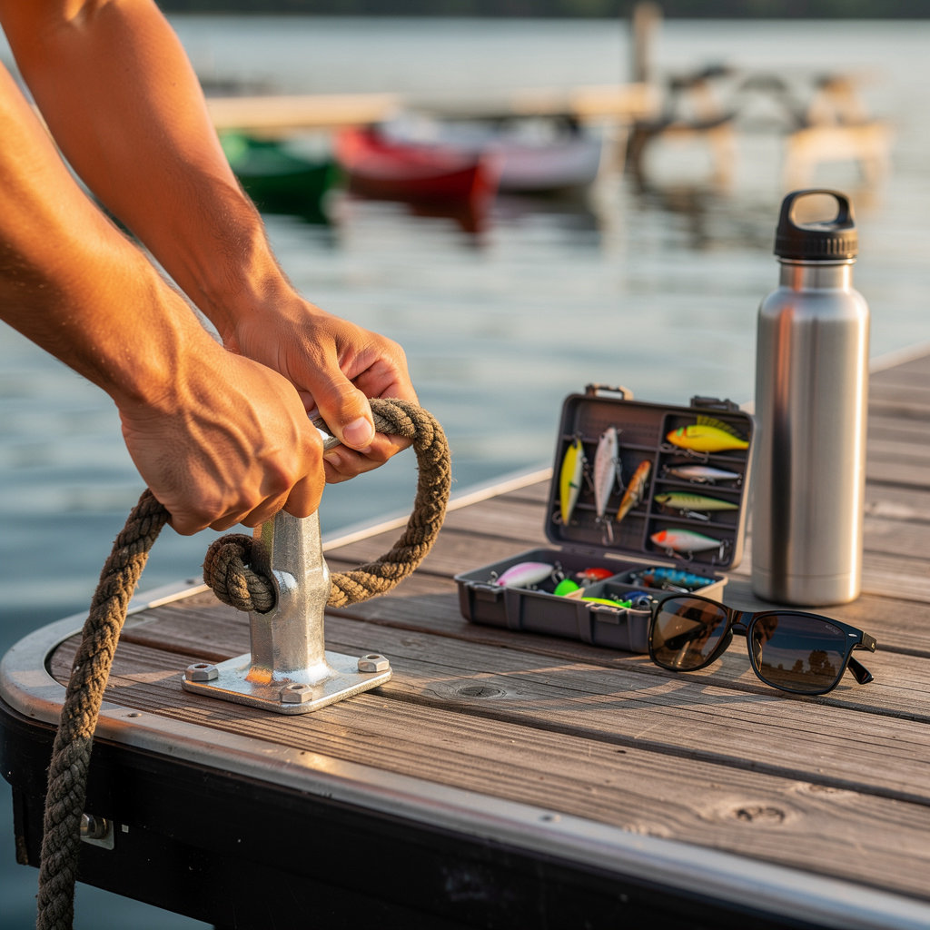 Hollis Lake amenities including picnic areas and scenic trails within Mission Trails Regional Park, San Diego